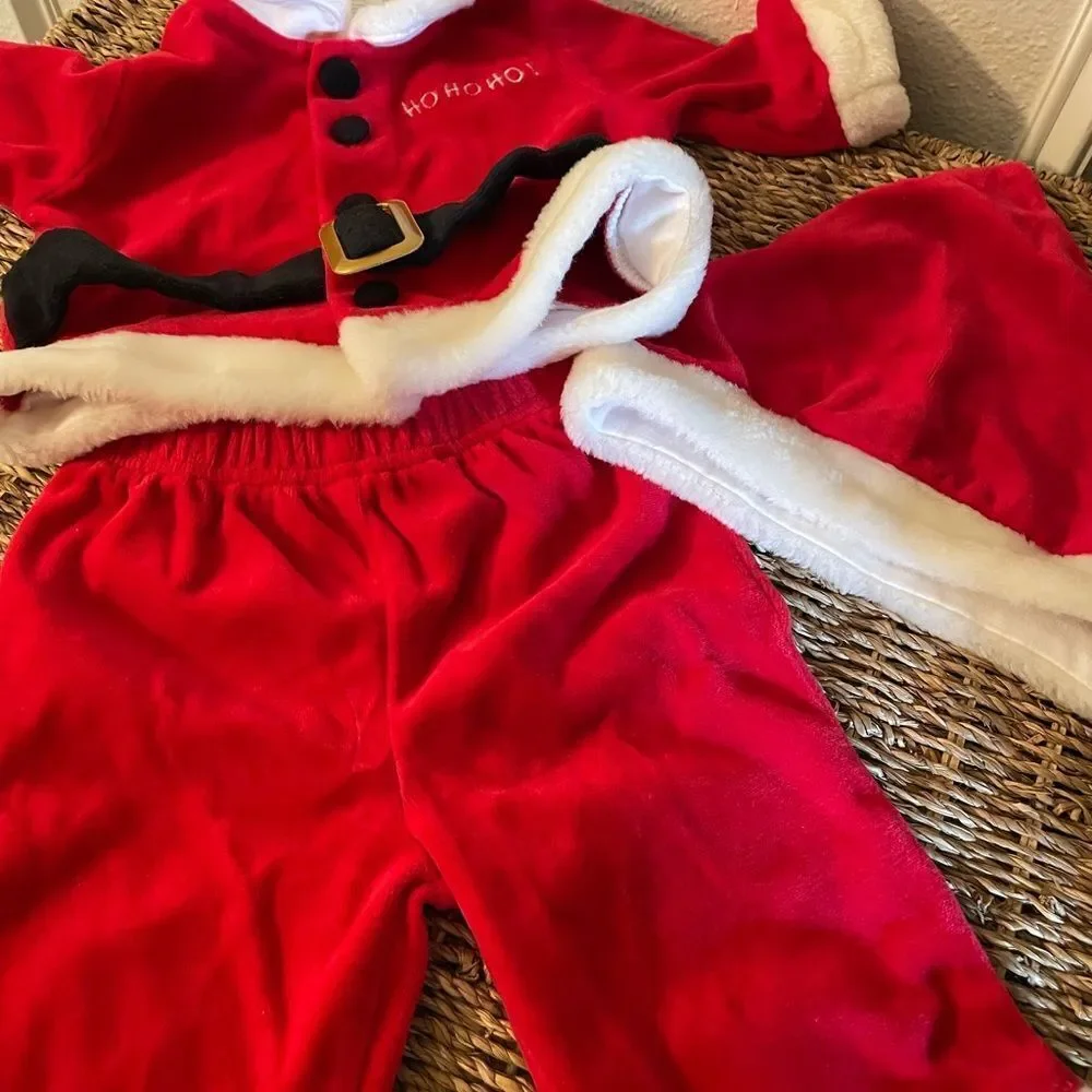 New Born Baby Works Santa Outfit Ho Ho Ho 0-3 Months